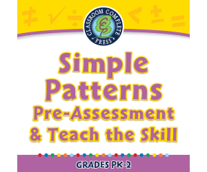 Algebra: Simple Patterns - Pre-Assessment & Teach the Skill - PC Software