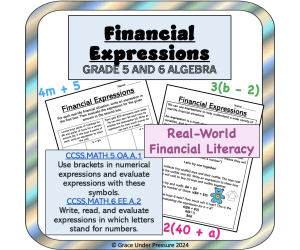 Algebra Word Problems: Writing & Evaluating Financial Expressions