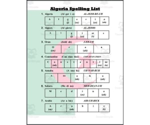 Algeria Spelling List