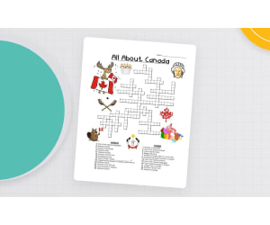 All About Canada - Map & Crossword Activity