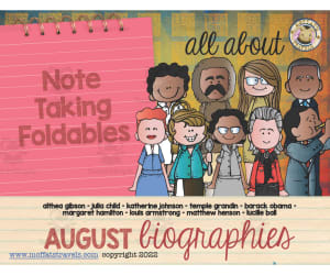 All About Influential Leaders | August Writing Packet