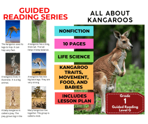 All About Kangaroos: Guided Reading Level G with Lesson Plan