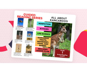 All About Kangaroos: Guided Reading Level G with Lesson Plan