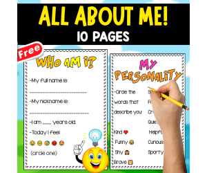 ALL ABOUT ME | 10 PAGES | ENGLISH