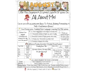 All About Me - Back to School Booklet