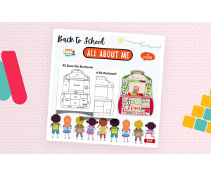 All About Me Backpack Worksheet First Week Back to school activity Wri