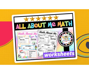 All About Me Math Activity All About Me Math for Beginning of the Year