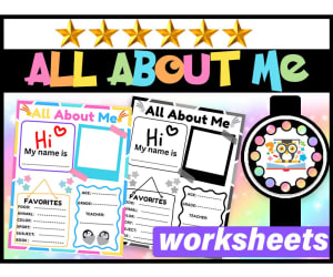 ALL ABOUT ME Poster Activity for Back to School