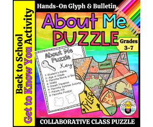 All about Me Puzzle Get to Know You Activity & Bulletin Display