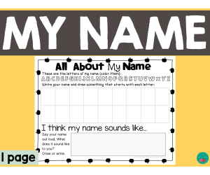 All About My Name - With the Alphabet!