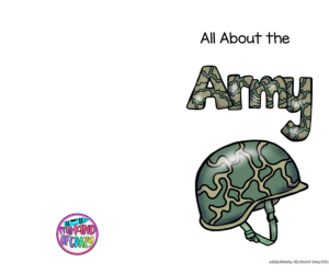All About the Army Adapted Book,, Printable, Color and BW, Special Ed