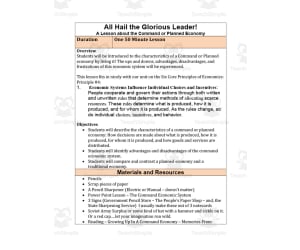 All Hail the Glorious Leader! | The Command or Planned Economic System