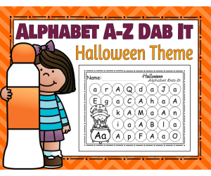 Alphabet A-Z Dab it - Halloween Theme