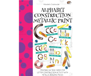 Alphabet Construction Metallic Print