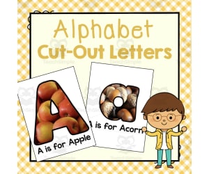 Alphabet Cut-Out Photos | Letter of the Week Activity Book