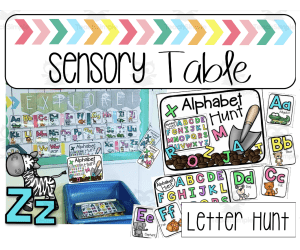 Alphabet Hunt Sensory Table