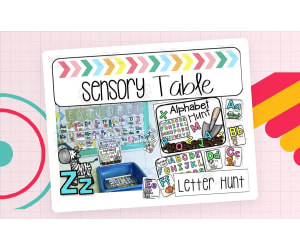 Alphabet Hunt Sensory Table