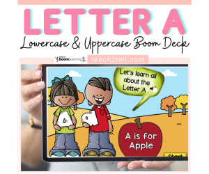 Alphabet Letter A of the Week Boom Digital Cards