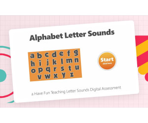 Alphabet Letter Sounds Lowercase Digital Assessment