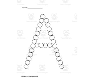 Alphabet letters: dot a dot -52 pages