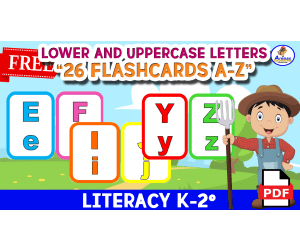 ALPHABET LETTERS LOWER AND UPPERCASE - 26 Flashcards
