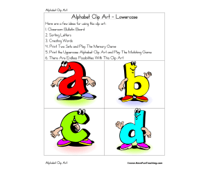 Alphabet Lowercase Letters Clip Art