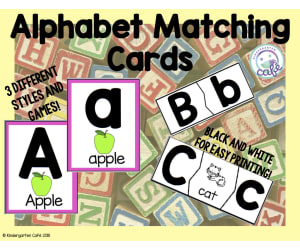 Alphabet Matching Cards: Uppercase and Lowercase Letters