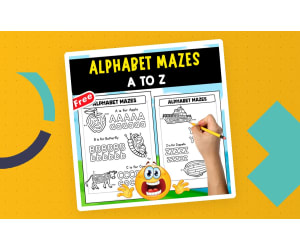 ALPHABET MAZES | FOR TRACING AND COLORING