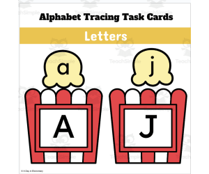 Alphabet Popcorn Match Task Card