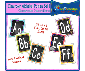 Alphabet Posters Set 1 - Classroom Decorations - EBOOK