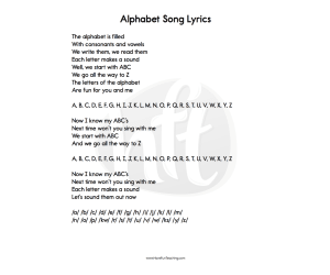 Alphabet Songs Lyrics