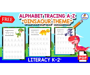 ALPHABET TRACING MINIBOOK | Dinosaur Theme