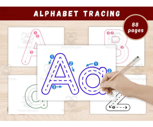 Alphabet Tracing  – Printable Preschool Handwriting Practice
