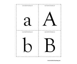 Alphabet Uppercase and Lowercase Flash Cards