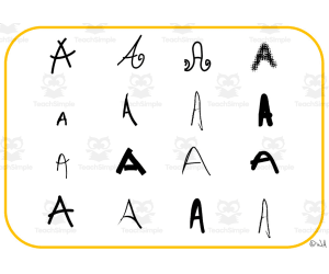 Alphabet Visual Cards - Letter A Mat