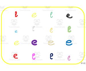 Alphabet Visual Cards - Letter E Mat