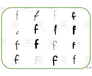 Alphabet Visual Cards - Letter F Mat