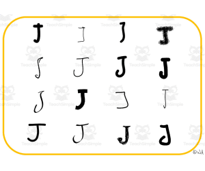 Alphabet Visual Cards - Letter J Mats