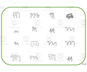 Alphabet Visual Cards - Letter M Mats