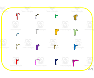 Alphabet Visual Cards - Letter R Mats