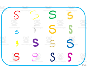 Alphabet Visual Cards - Letter S Mats
