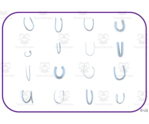 Alphabet Visual Cards - Letter U Mats