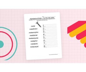 Alphabetical Order To The Fifth Letter Worksheet