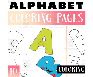 Alphabets Coloring Pages Worksheet Activity