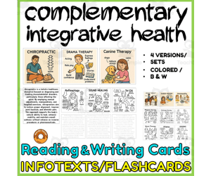 Alternative Complementary Integrative Health Reading Writing Cards 2