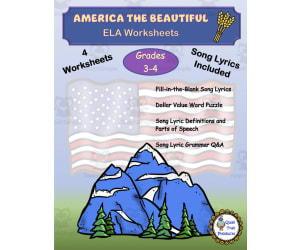 America the Beautiful ELA Worksheets