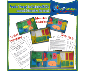 America Through the Centuries: 1600s Lapbook / Interactive Notebook - EBOOK