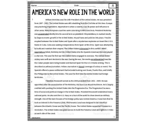 America's New Role in the World Reading Packet
