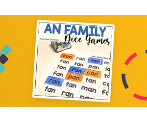 AN Word Dice Games - A CVC Phonics Center