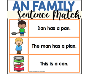 AN Word Family Sentence Matching